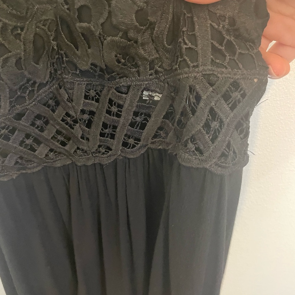 NWT Women’s Blue B Collection Black Holly Lacy Dress Size Medium - Picture 3 of 11